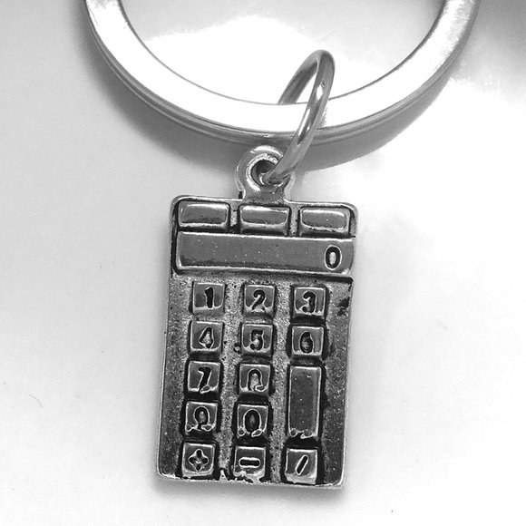 Miniature Calculator Math Calculus Lover School Graduation Gift keyring keychain - Picture 1 of 3